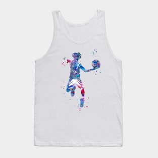 Basketball Player Boy with Ball Tank Top